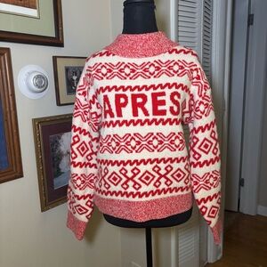 A New Day Red and White Knit Sweater